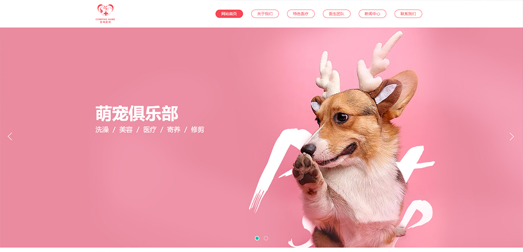 (帶手機(jī)版數(shù)據(jù)同步)自適應(yīng)寵物類(lèi)紅色通用網(wǎng)站模板